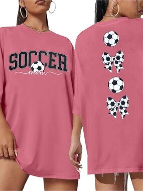 Women’s Pink Soccer Mom Short Sleeve Graphic Tee
